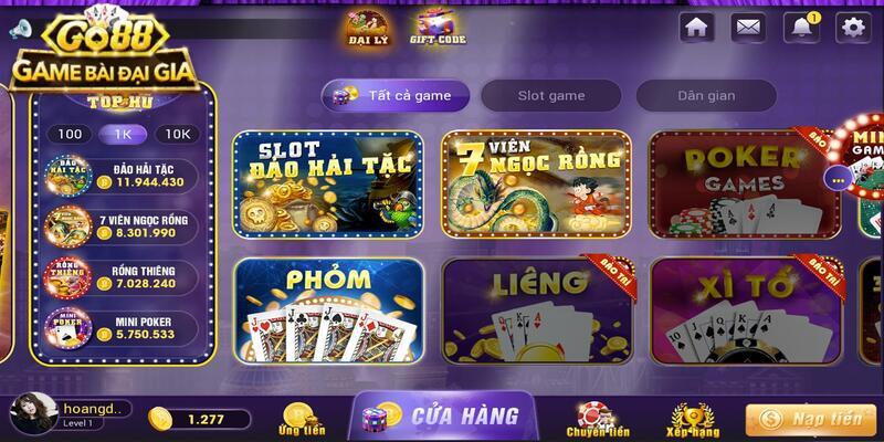 Game bài mới nhất Go88