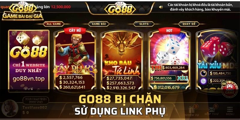 Các link phụ của GO88 sẽ giúp người chơi truy cập và chơi như thường
